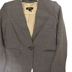 DKNY Navy Textured Blazer